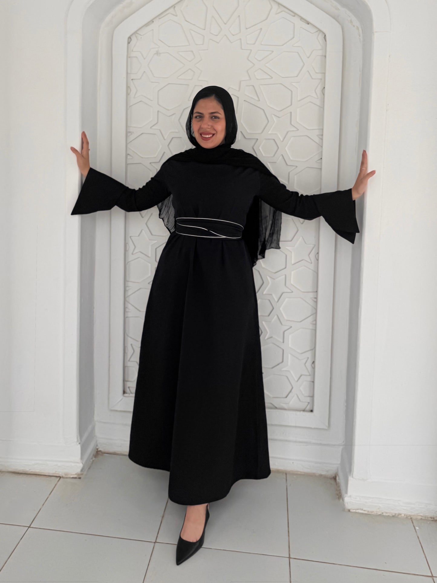 Line Dress-Black