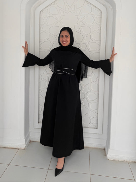 Line Dress-Black