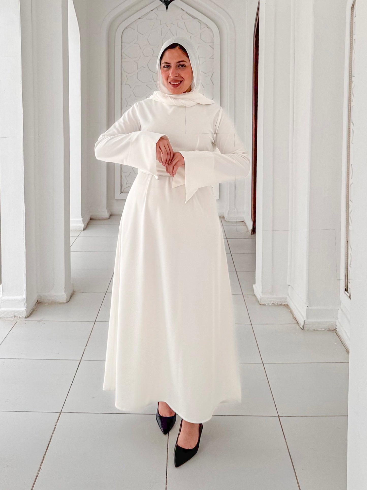Line Dress-Off White