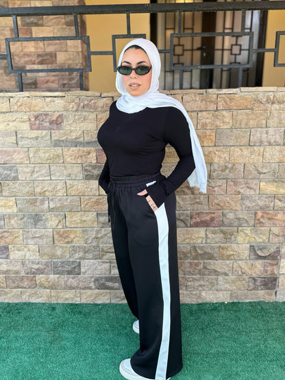 Stripe Pants Black