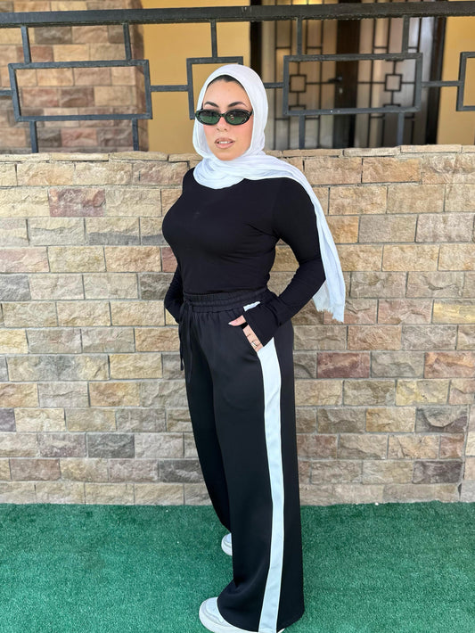 Stripe Pants Black