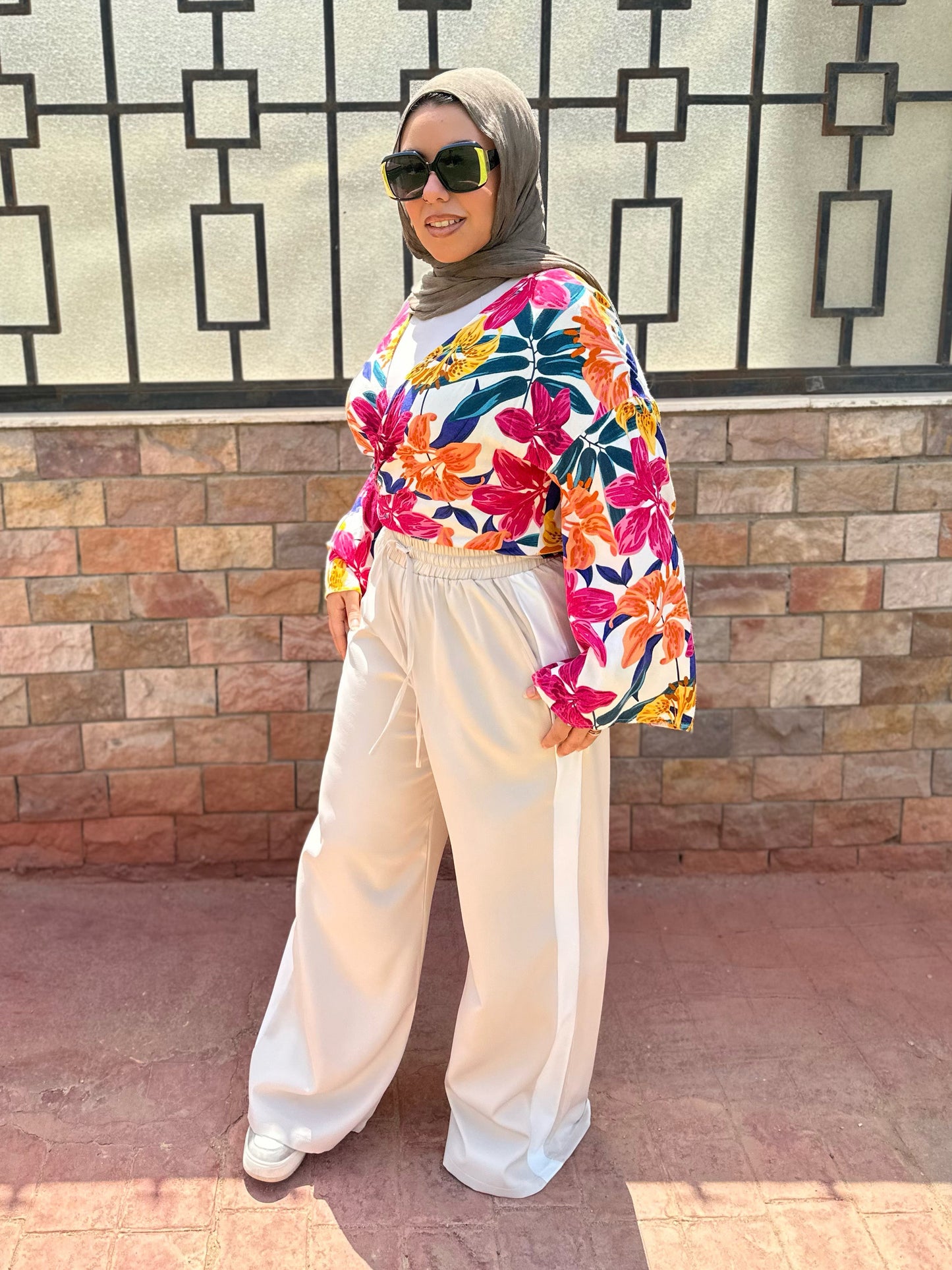 Stripe Pants Beige