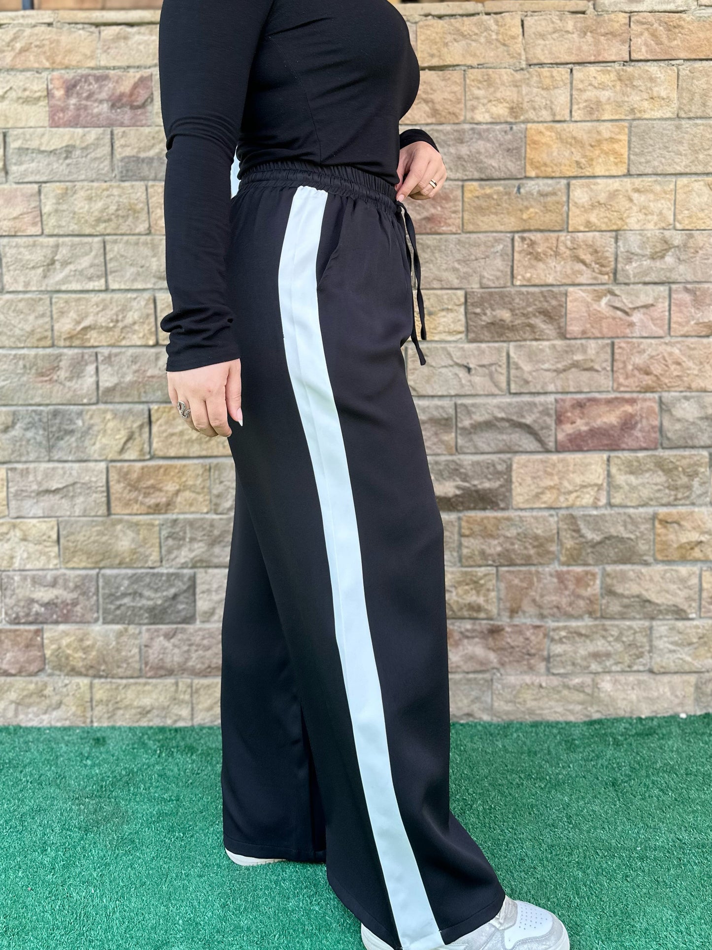 Stripe Pants Black
