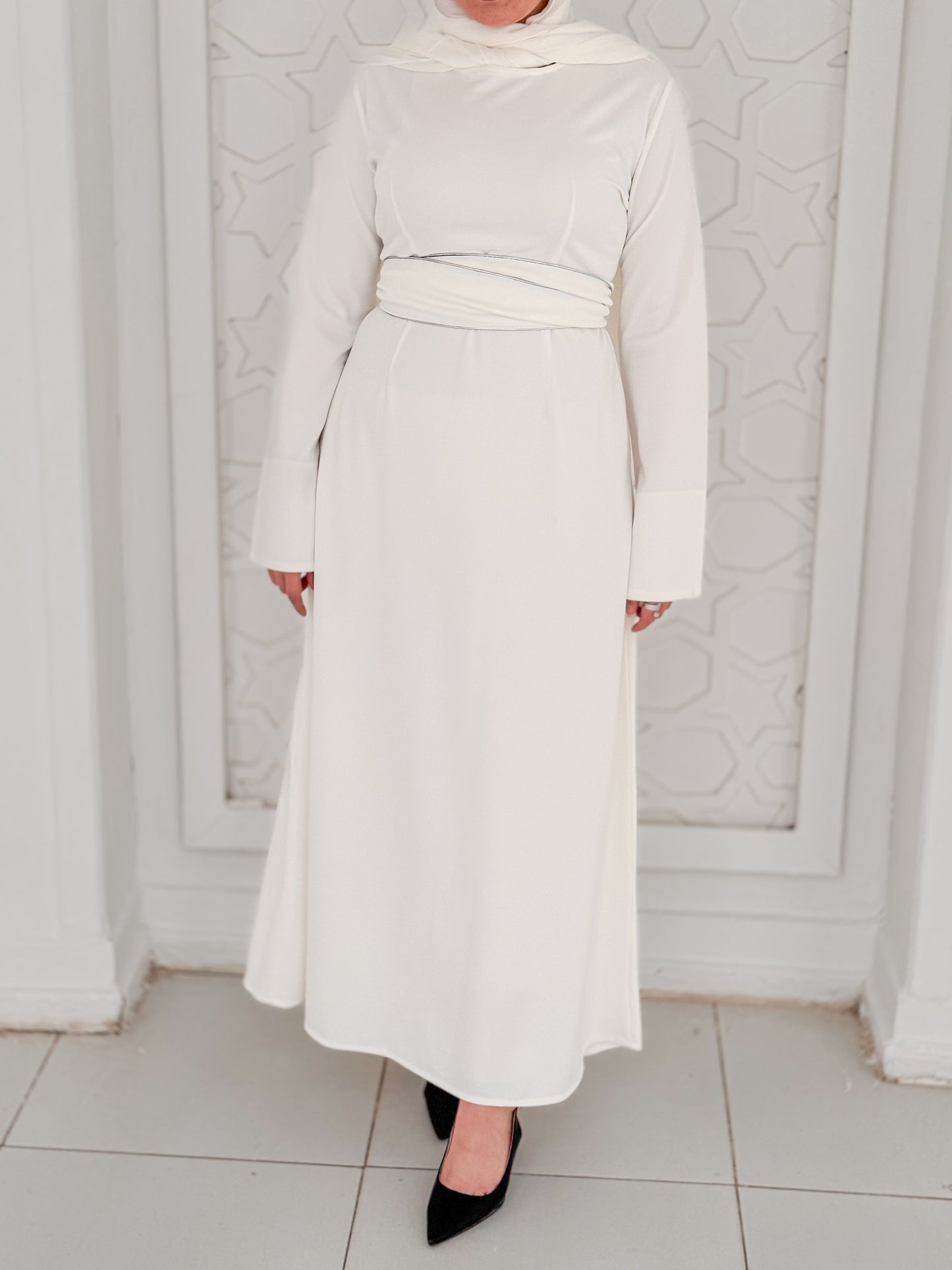 Line Dress-Off White