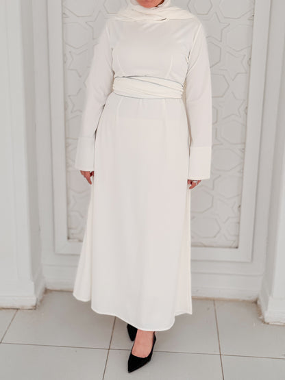 Line Dress-Off White