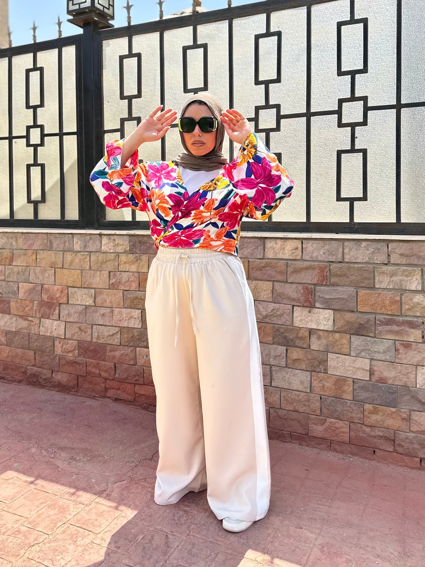 Stripe Pants Beige