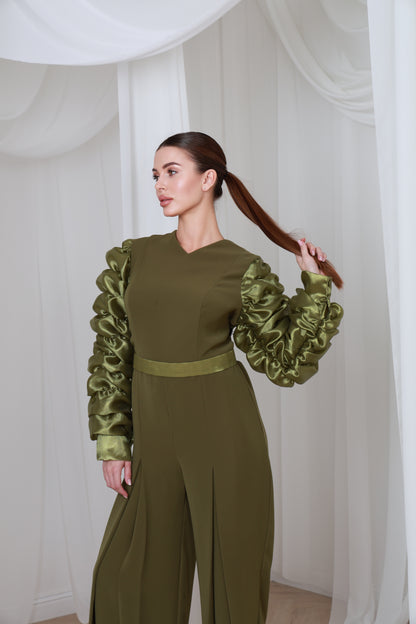 Forest Green Diva Jumpsuit