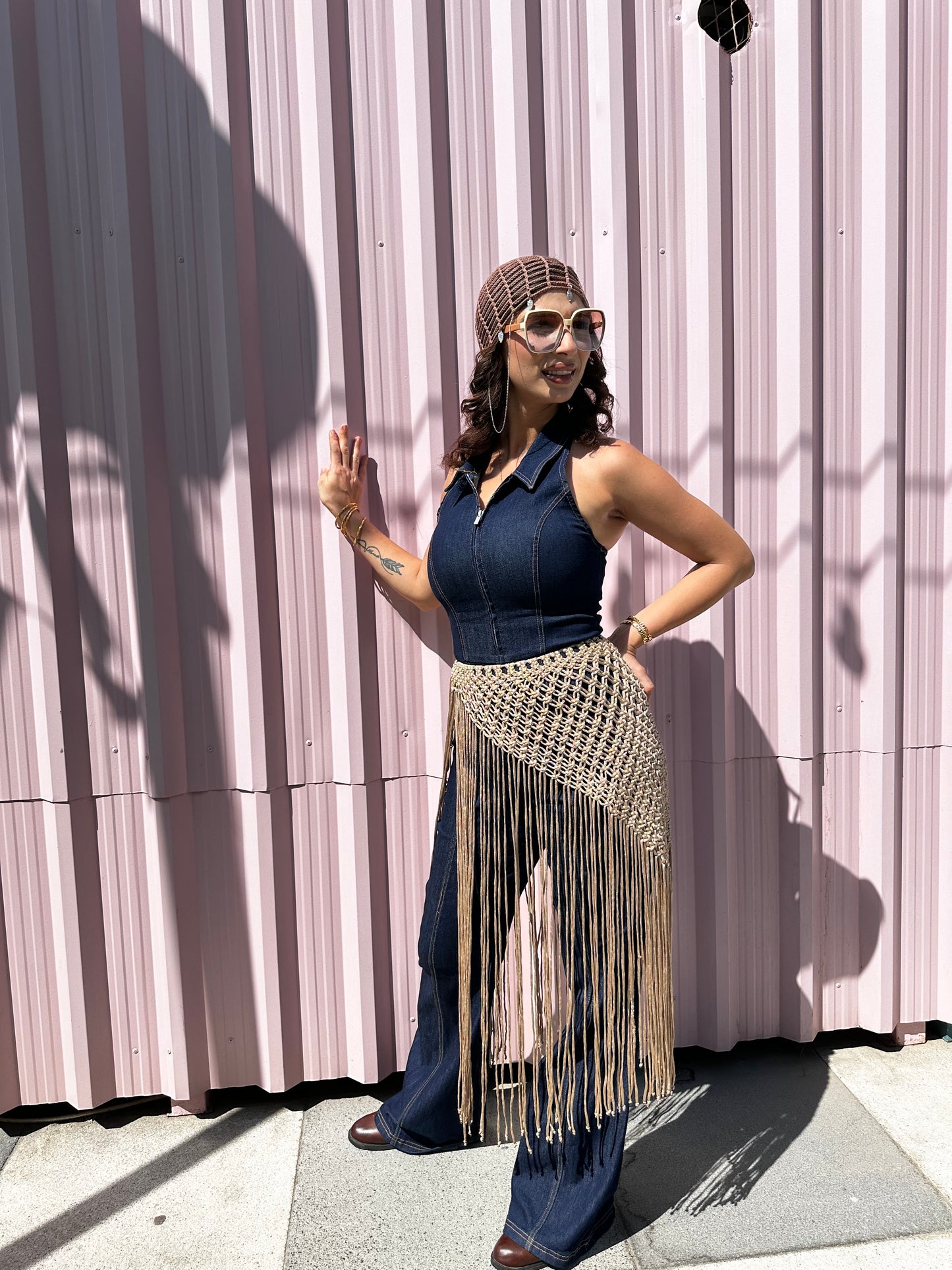Macrame Skirt - Beige