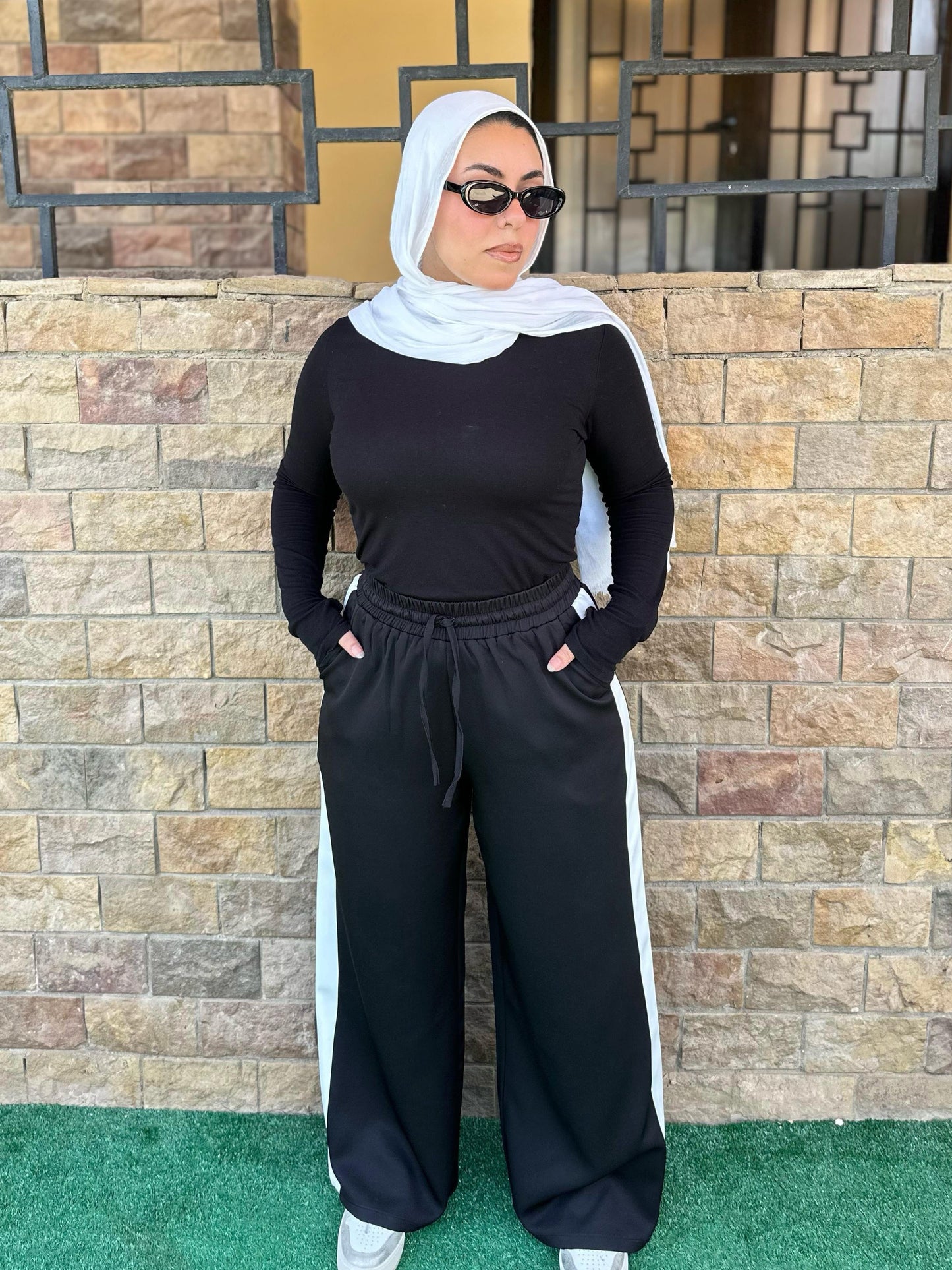 Stripe Pants Black
