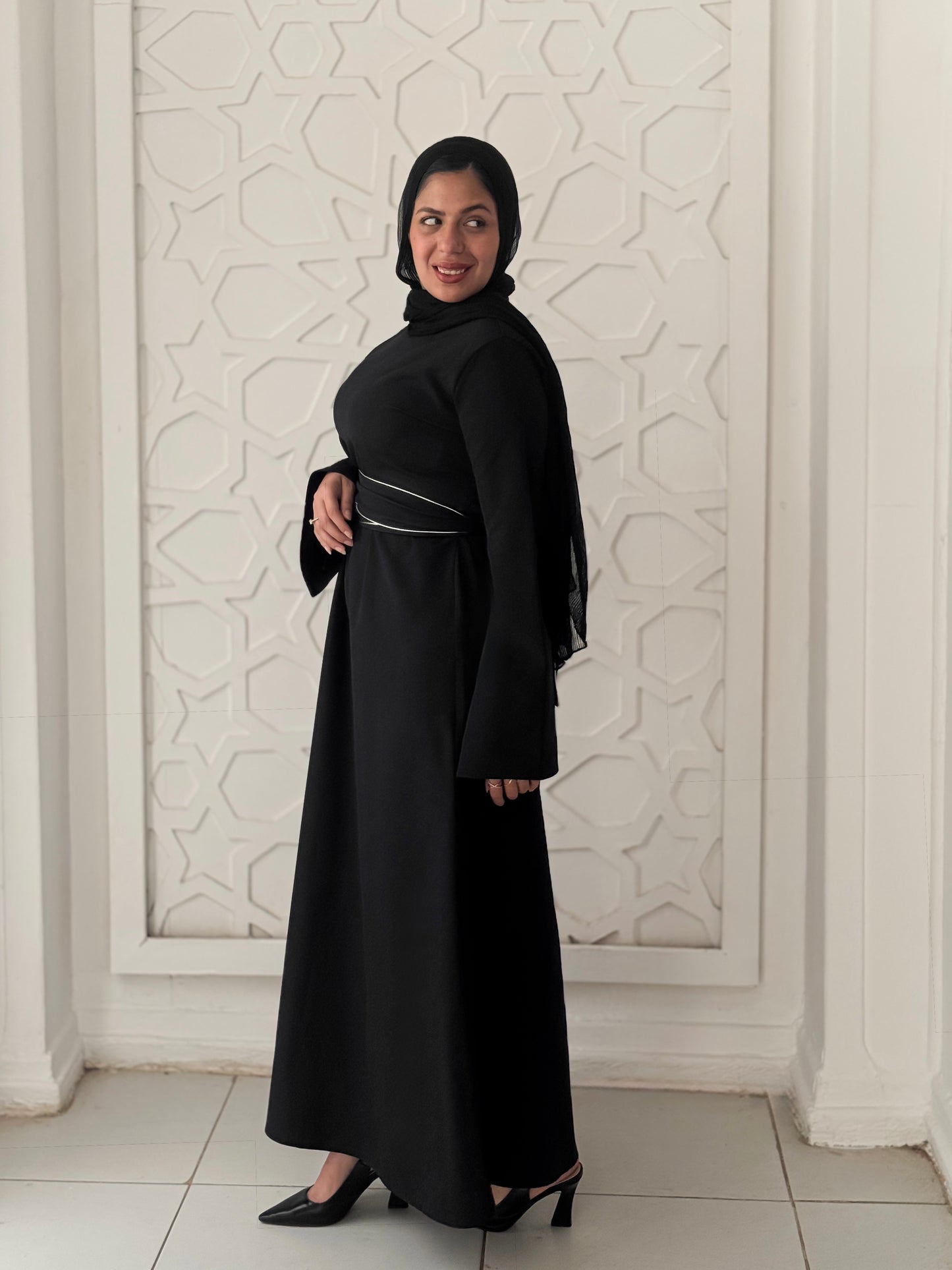 Line Dress-Black