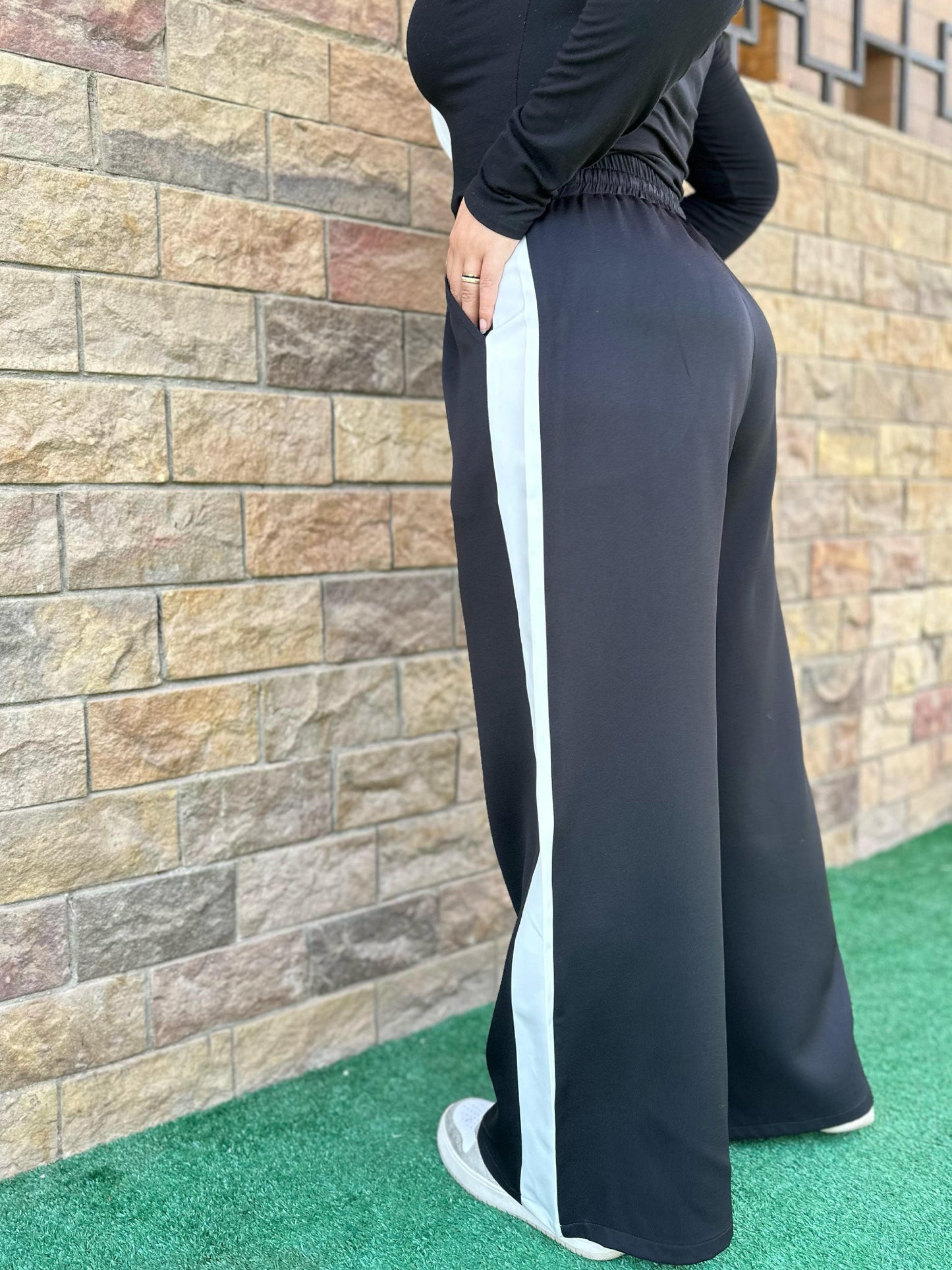 Stripe Pants Black