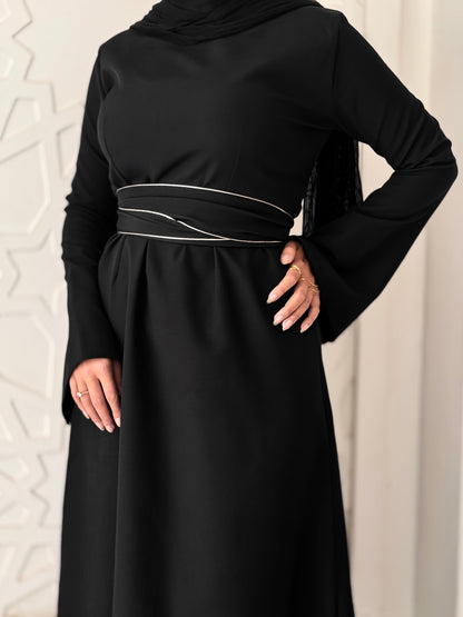 Line Dress-Black