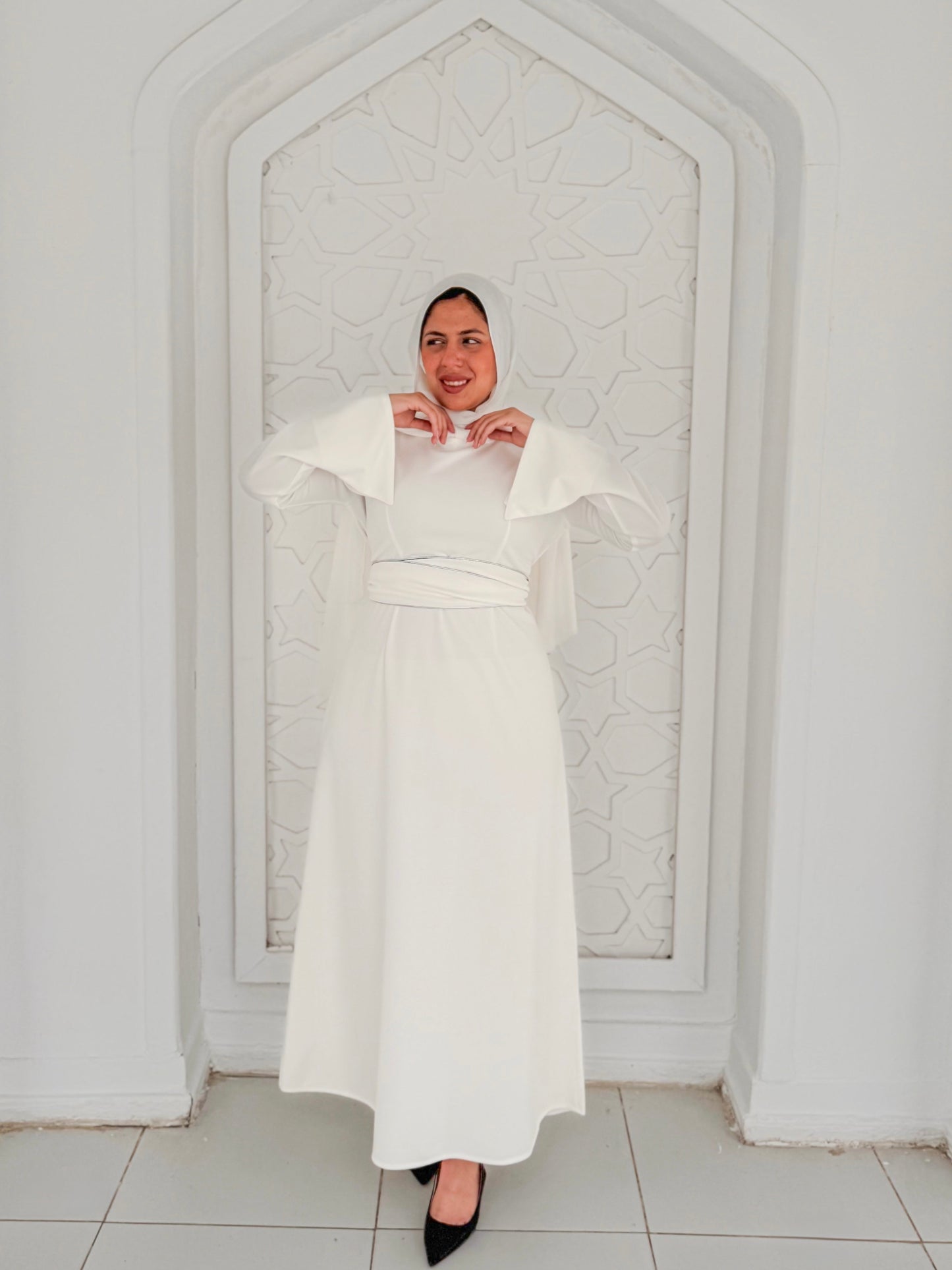 Line Dress-Off White