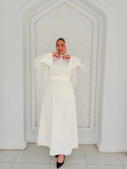 Line Dress-Off White