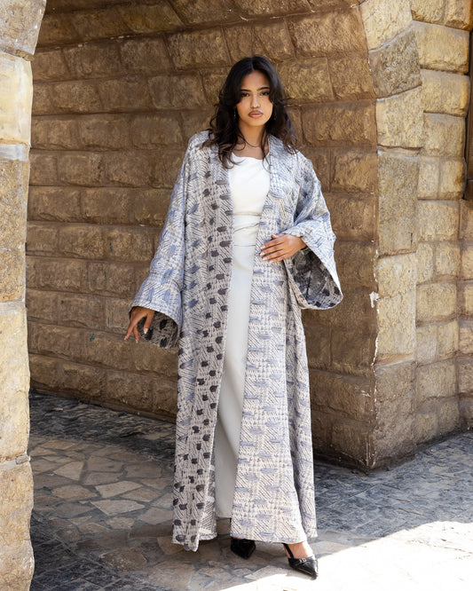 Ash Silver Abaya (Limited pieces available)