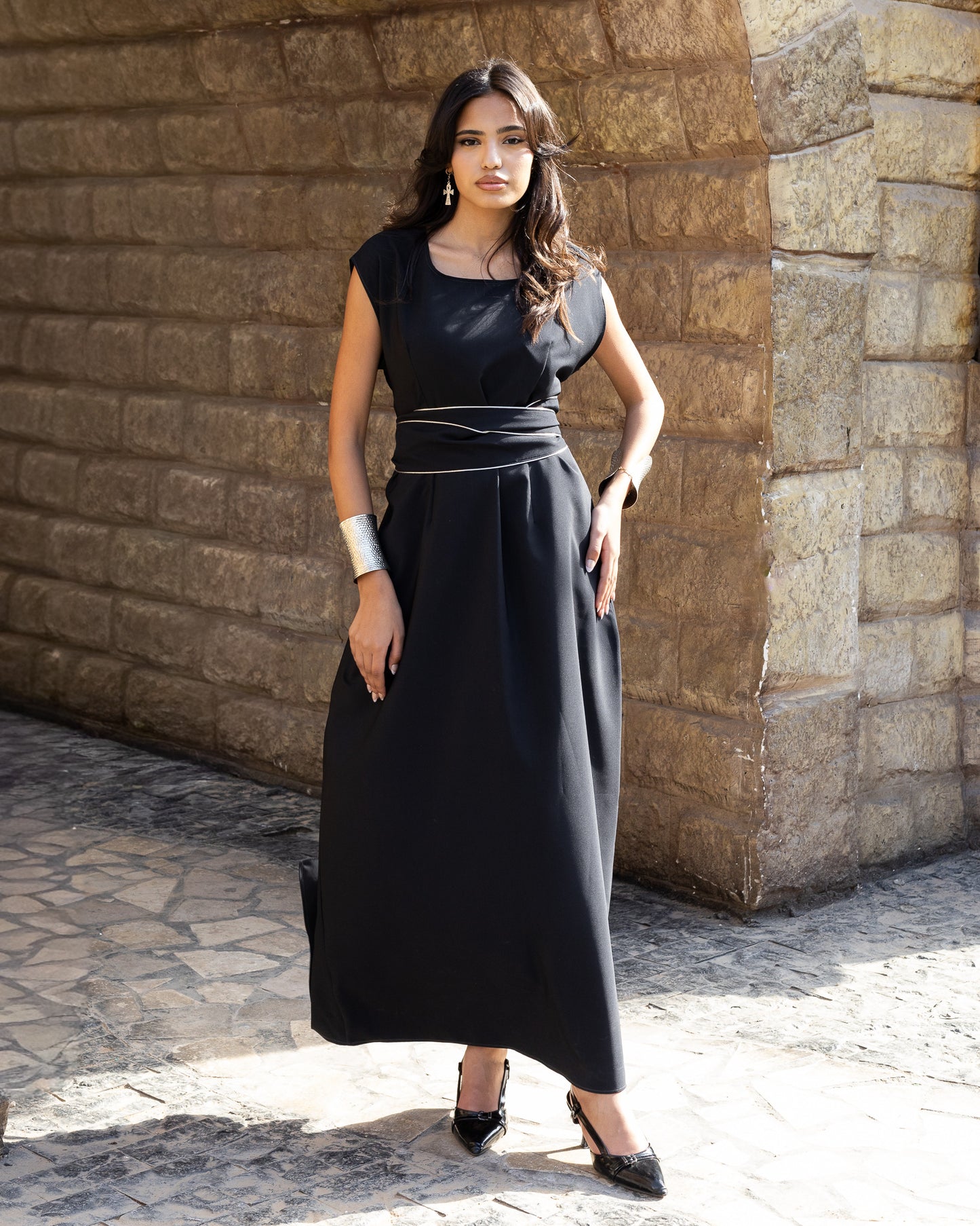 Line Up Dress - Black