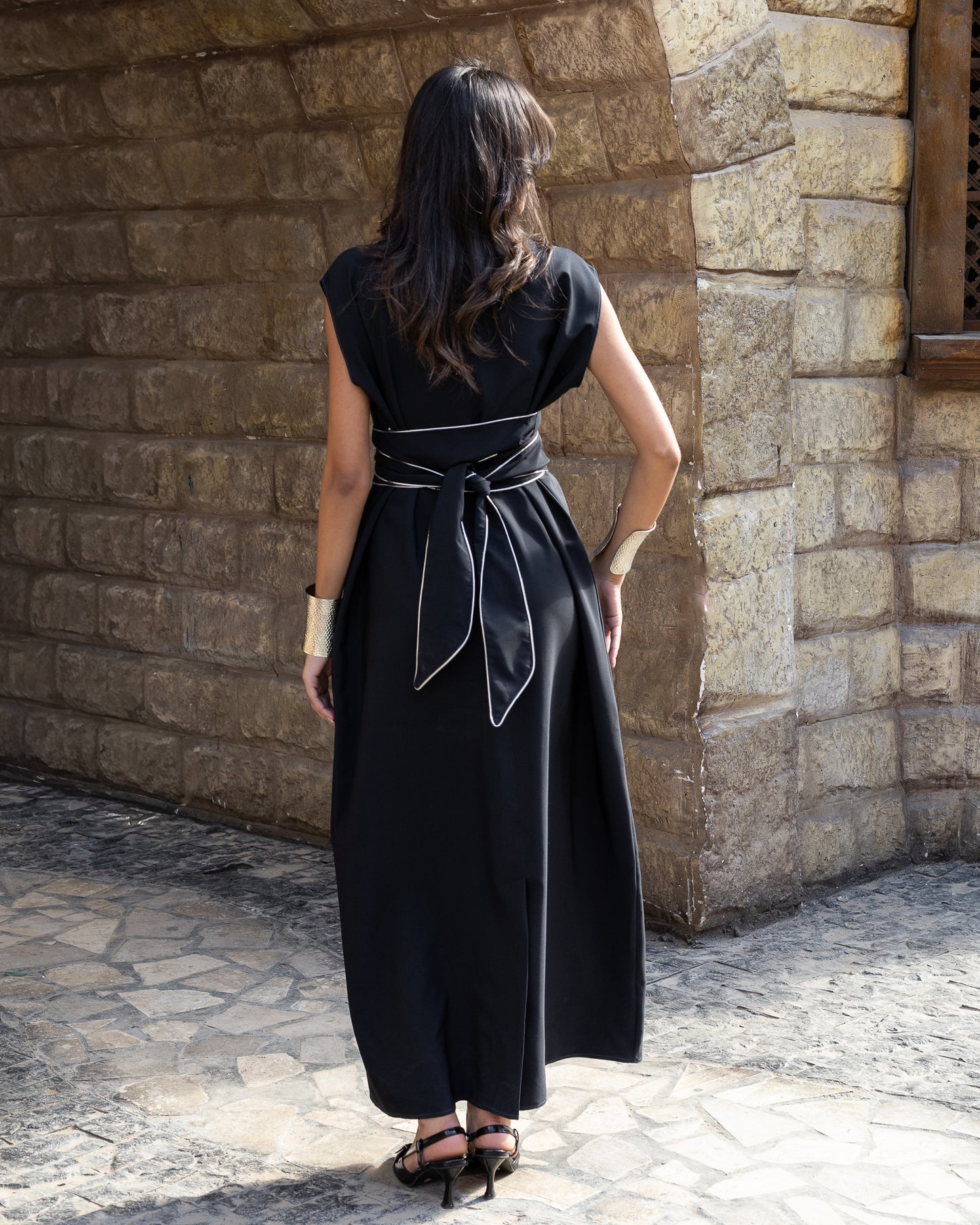 Line Up Dress - Black